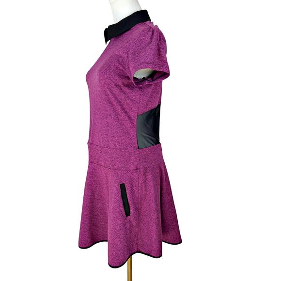 Olaya Sport Athletic Reflect Dress Mesh Panel Zip Collar XXL Tennis Golf Magenta - Picture 4 of 10